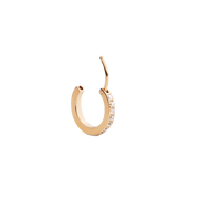 Crystal Hoop Earring Gold