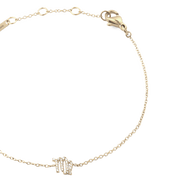 Crystal Zodiac Chain Bracelet Gold