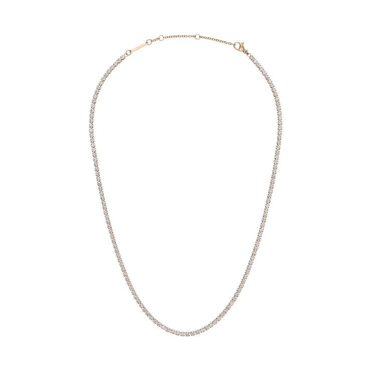 Classic Tennis Necklace Rose Gold