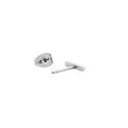 Crystal Bar Stud Silver