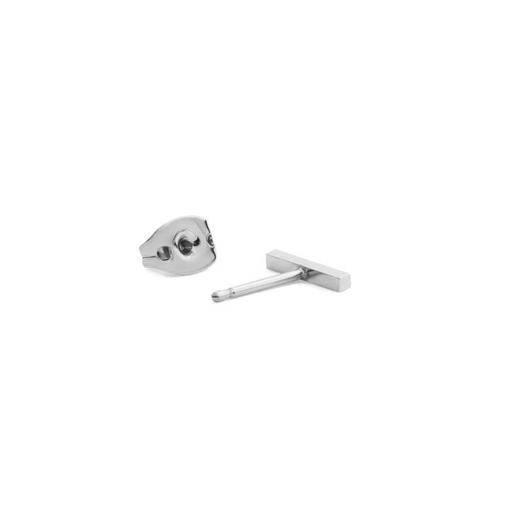 Crystal Bar Stud Silver
