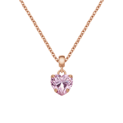Heart Pink Crystal Charm RG