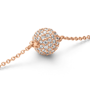 Pavé Crystal Pendant Bracelet Rose Gold
