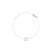 Crystal Zodiac Chain Bracelet Gold