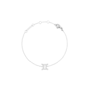 Crystal Zodiac Chain Bracelet Silver