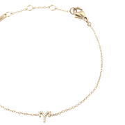 Crystal Zodiac Chain Bracelet Gold