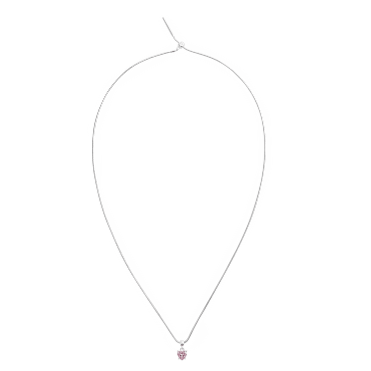 Heart Pink Crystal Charm S925 Sterling Silver
