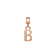 Letter Charm Rose Gold