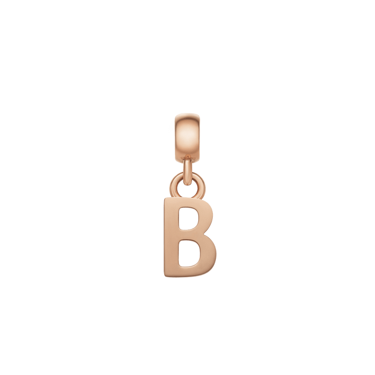 Letter Charm Rose Gold