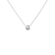 Pavé Orb White Crystal Charm S925 Sterling Silver