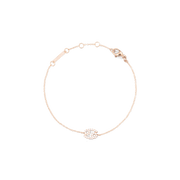 Crystal Zodiac Chain Bracelet Rose Gold