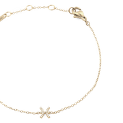 Crystal Zodiac Chain Bracelet Gold