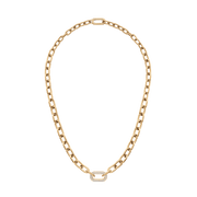 Crystal Link Necklace Gold