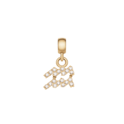 Crystal Zodiac Charm Gold