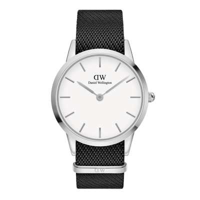 Iconic Black NATO White Dial