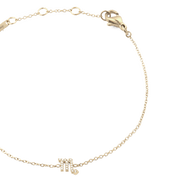 Crystal Zodiac Chain Bracelet Gold