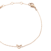 Crystal Zodiac Chain Bracelet Rose Gold
