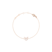 Crystal Zodiac Chain Bracelet Rose Gold