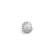Pavé Orb White Crystal Charm S925 Sterling Silver