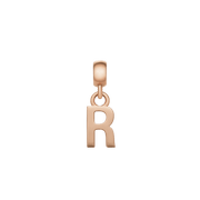 Letter Charm Rose Gold