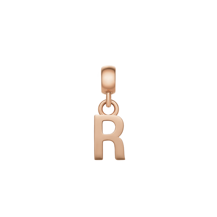 Letter Charm Rose Gold