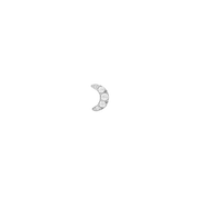 Crystal Moon Stud Silver