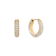 Pavé Crystal Earrings Gold