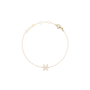 Crystal Zodiac Chain Bracelet Gold