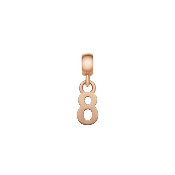 Number Charm Rose Gold
