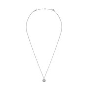 Pavé Crystal Pendant Necklace Silver