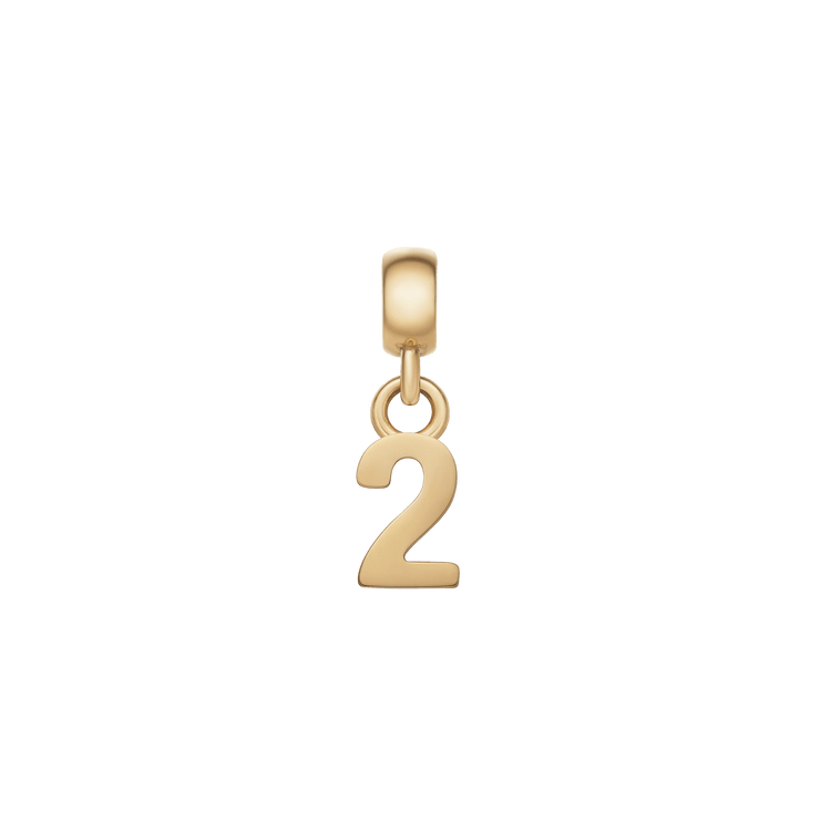 Number Charm Gold