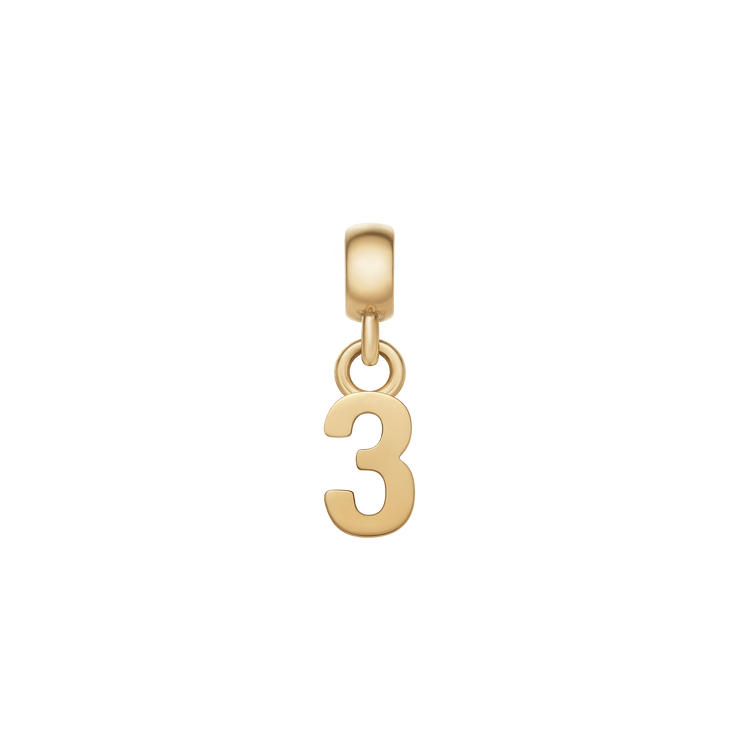 Number Charm Gold