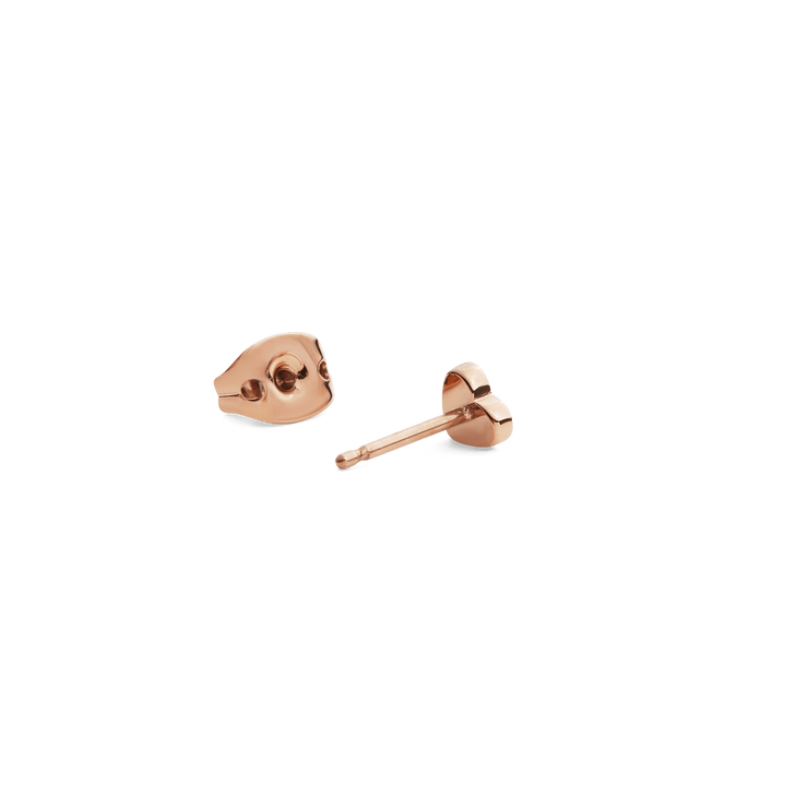 Crystal Heart Stud Rose Gold