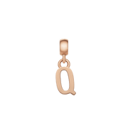 Letter Charm Rose Gold
