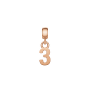 Number Charm Rose Gold