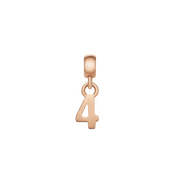 Number Charm Rose Gold