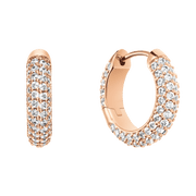 Pavé Crystal Earrings Rose Gold