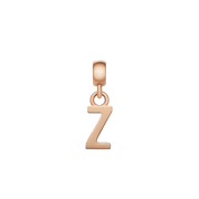 Letter Charm Rose Gold