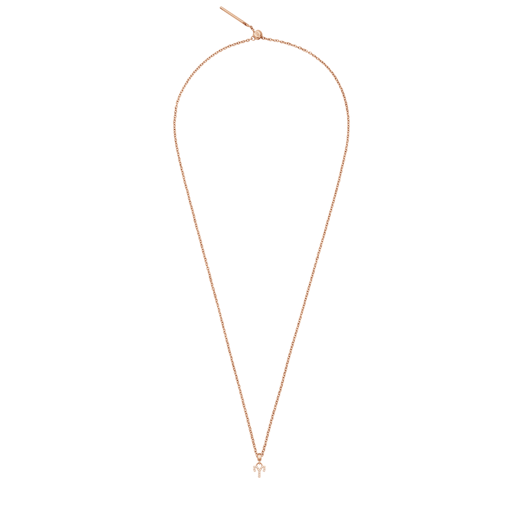 Crystal Zodiac Charm Rose Gold