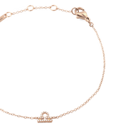 Crystal Zodiac Chain Bracelet Rose Gold