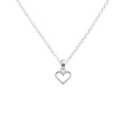 Heart Contour Charm S925 Sterling Silver