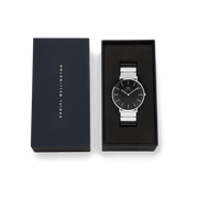 Classic Piano Link Onyx Silver