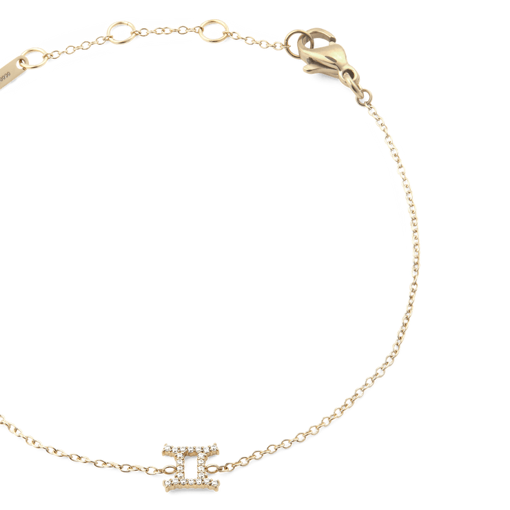 Crystal Zodiac Chain Bracelet Gold