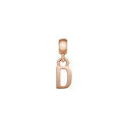 Letter Charm Rose Gold