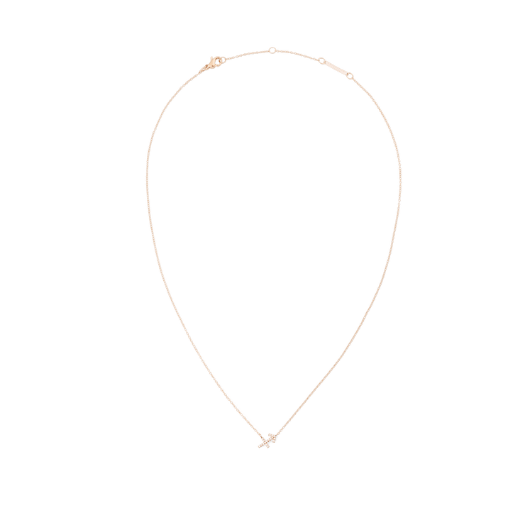 Crystal Zodiac Chain Necklace Rose Gold