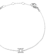 Crystal Zodiac Chain Bracelet Silver