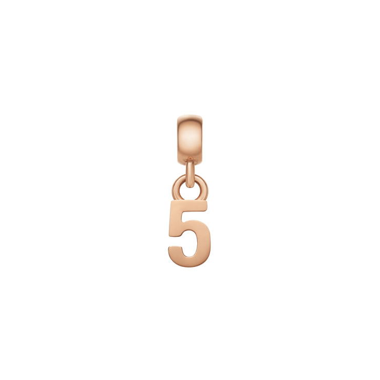 Number Charm Rose Gold