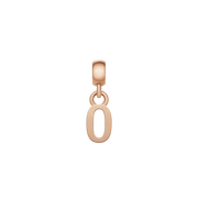 Letter Charm Rose Gold