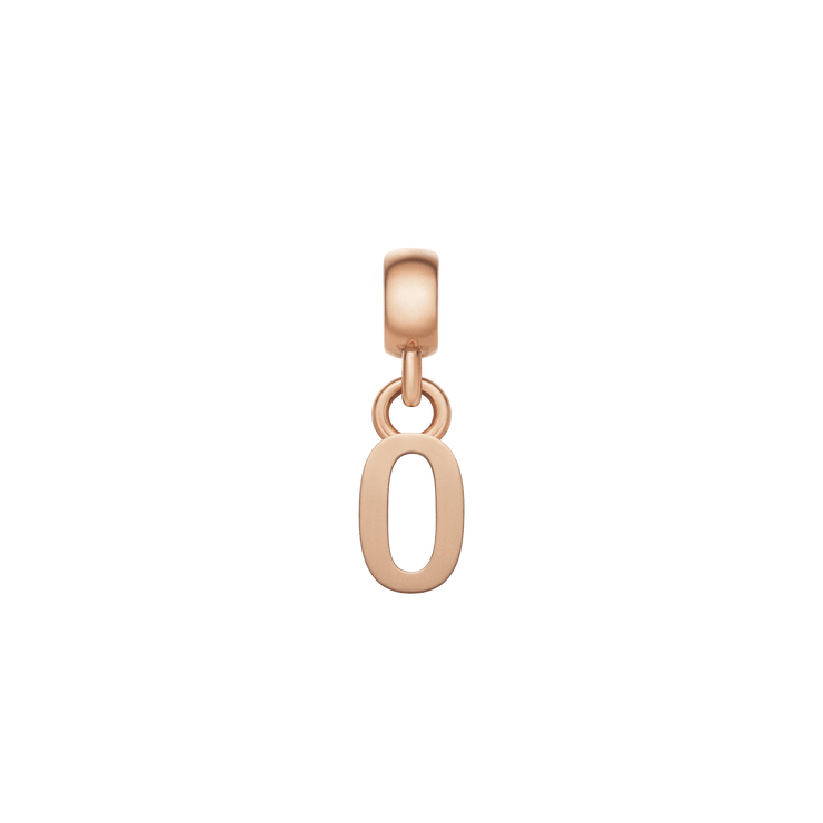 Letter Charm Rose Gold