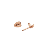 Crystal Moon Stud Rose Gold